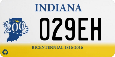 IN license plate 029EH