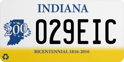 IN license plate 029EIC