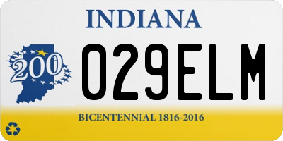 IN license plate 029ELM