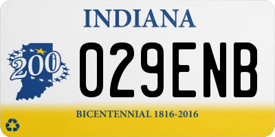 IN license plate 029ENB