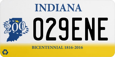 IN license plate 029ENE