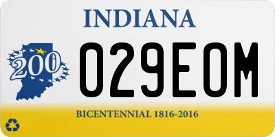 IN license plate 029EOM