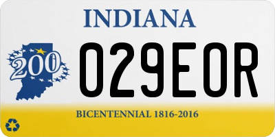 IN license plate 029EOR