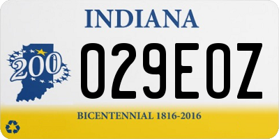 IN license plate 029EOZ