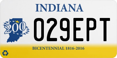 IN license plate 029EPT