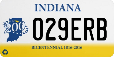 IN license plate 029ERB