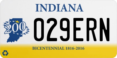 IN license plate 029ERN