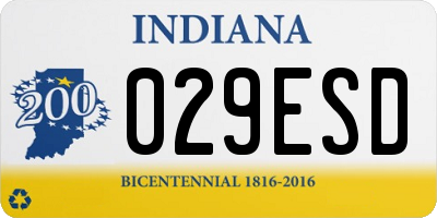 IN license plate 029ESD