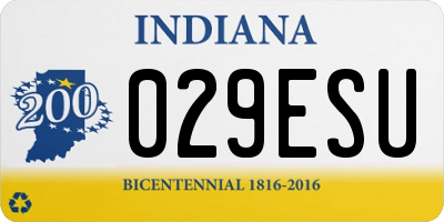 IN license plate 029ESU