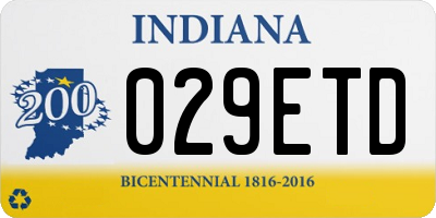 IN license plate 029ETD