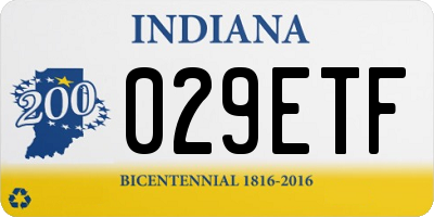 IN license plate 029ETF