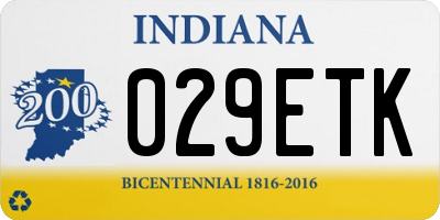 IN license plate 029ETK