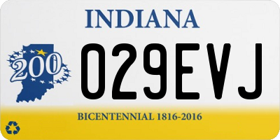 IN license plate 029EVJ