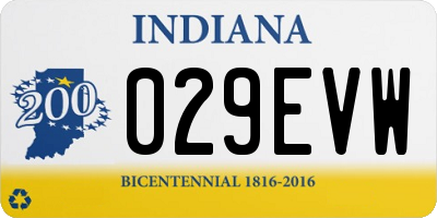 IN license plate 029EVW
