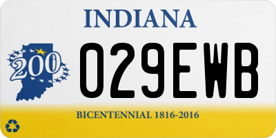 IN license plate 029EWB