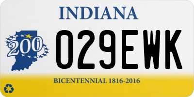 IN license plate 029EWK