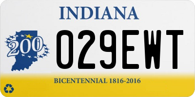 IN license plate 029EWT