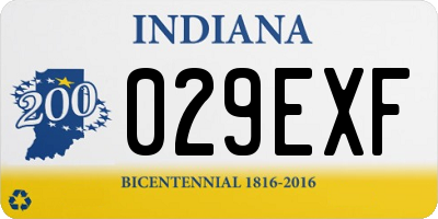 IN license plate 029EXF