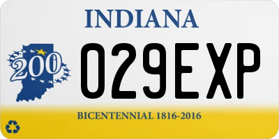 IN license plate 029EXP