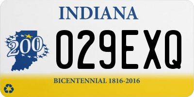 IN license plate 029EXQ