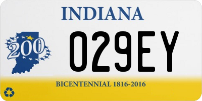 IN license plate 029EY