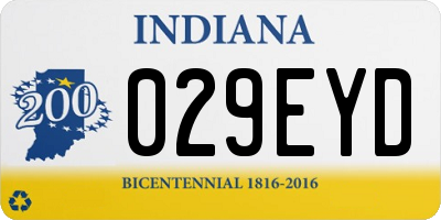 IN license plate 029EYD