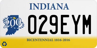 IN license plate 029EYM