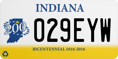 IN license plate 029EYW