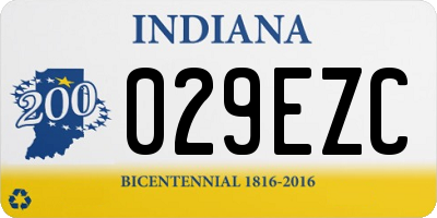 IN license plate 029EZC