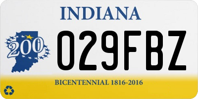 IN license plate 029FBZ