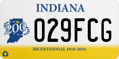 IN license plate 029FCG