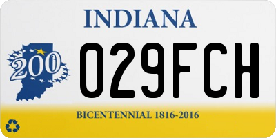 IN license plate 029FCH