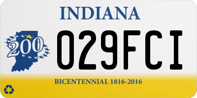 IN license plate 029FCI