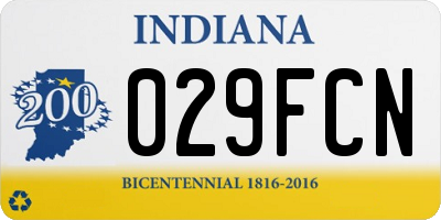 IN license plate 029FCN