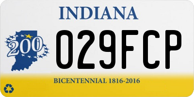 IN license plate 029FCP