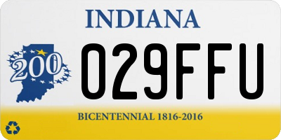 IN license plate 029FFU