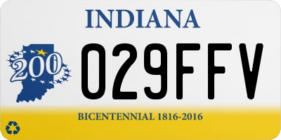 IN license plate 029FFV