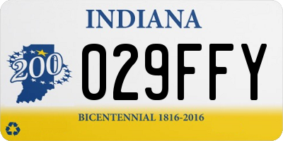 IN license plate 029FFY