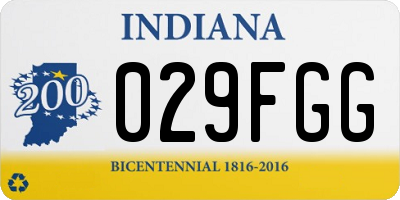 IN license plate 029FGG