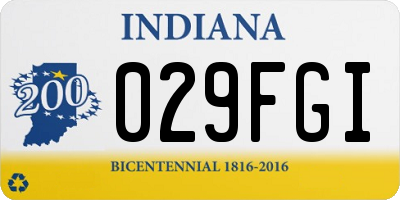 IN license plate 029FGI