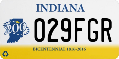 IN license plate 029FGR