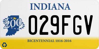 IN license plate 029FGV