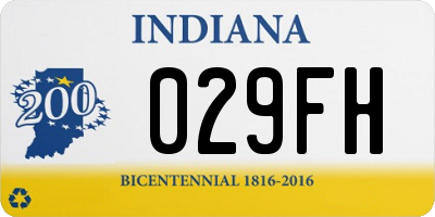 IN license plate 029FH