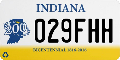 IN license plate 029FHH