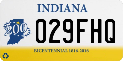 IN license plate 029FHQ