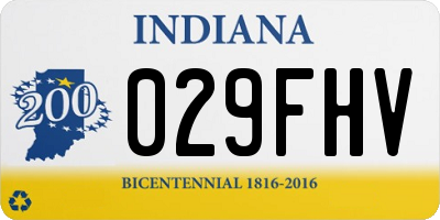 IN license plate 029FHV