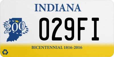 IN license plate 029FI