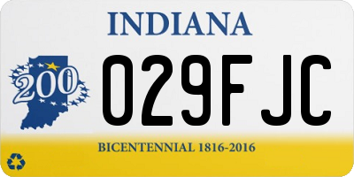 IN license plate 029FJC