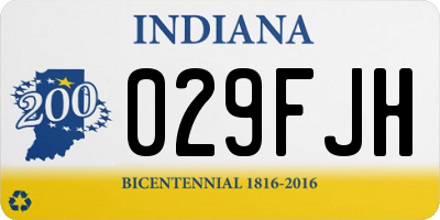 IN license plate 029FJH