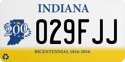 IN license plate 029FJJ